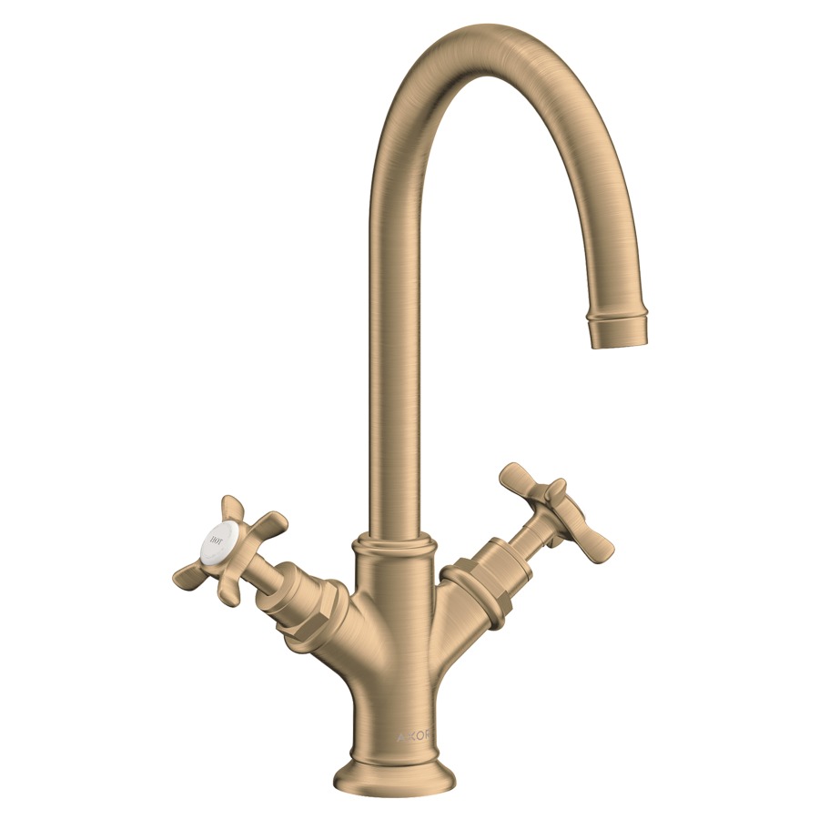 Batterie de lavabo MONTREUX
S 175 mm, goulot orientable
vidage excentrique, débit
5 l/min, groupe acoustique I