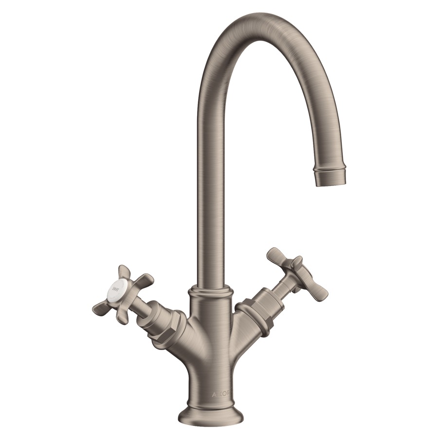 Batterie de lavabo MONTREUX
S 175 mm, goulot orientable
vidage excentrique, débit
5 l/min, groupe acoustique I