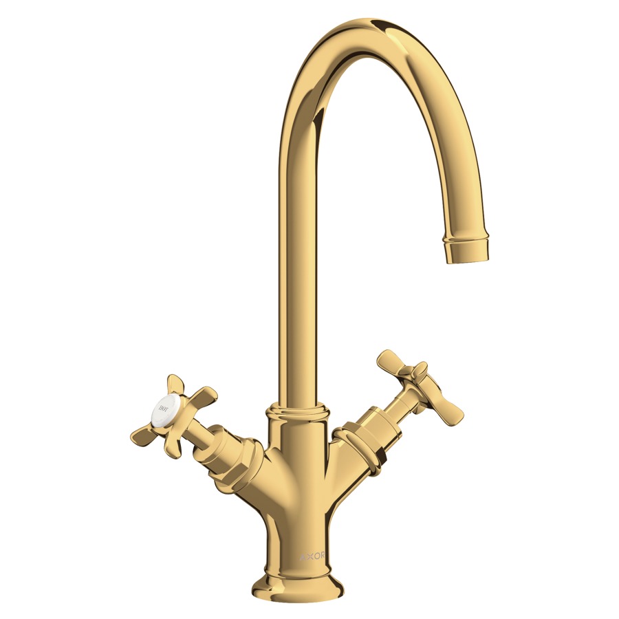 Batterie de lavabo MONTREUX
S 175 mm, goulot orientable
vidage excentrique, débit
5 l/min, groupe acoustique I