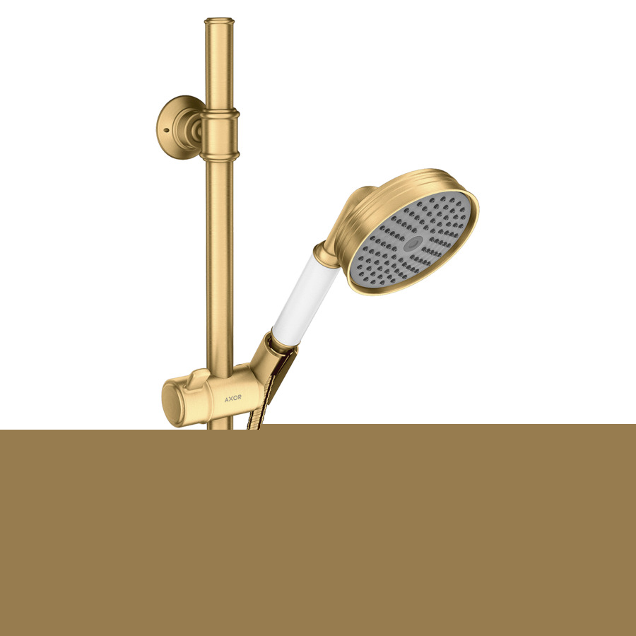 Garniture de douche MONTREUX
douche, glissière 90 cm
tuyau de douche 160 cm
groupe acoustique NT