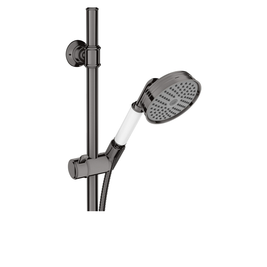 Garniture de douche MONTREUX
douche, glissière 90 cm
tuyau de douche 160 cm
groupe acoustique NT
