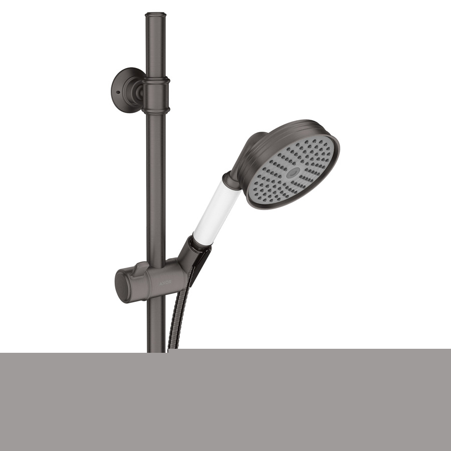 Garniture de douche MONTREUX
douche, glissière 90 cm
tuyau de douche 160 cm
groupe acoustique NT