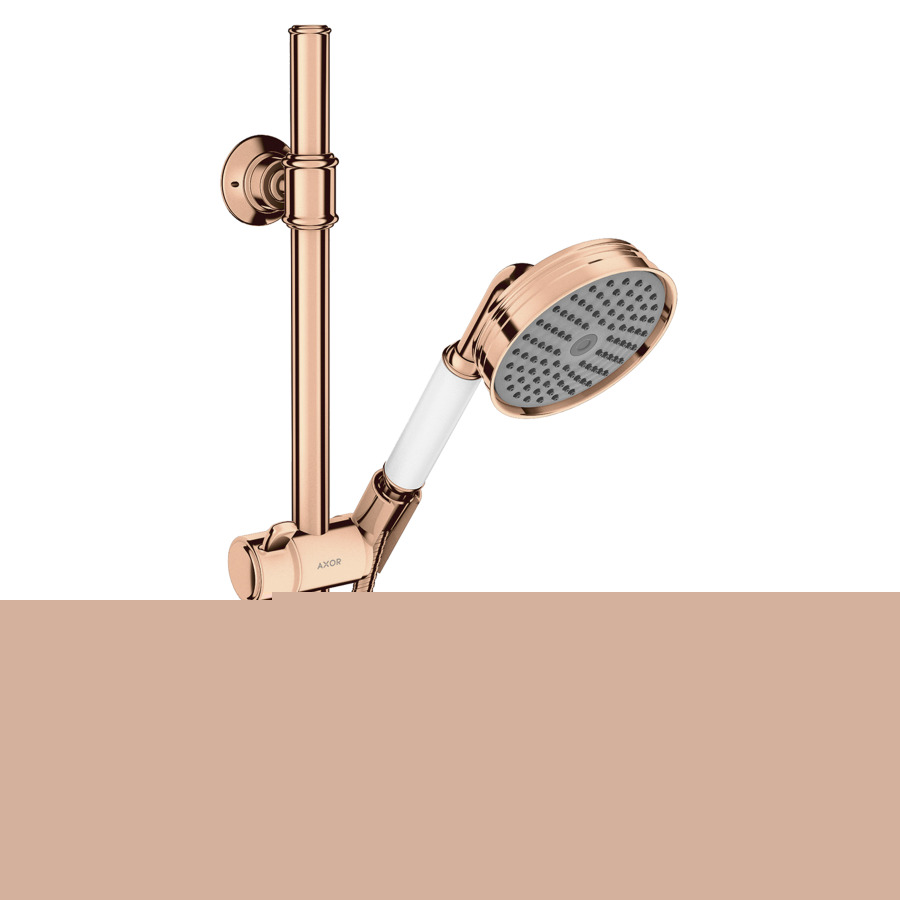 Garniture de douche MONTREUX
douche, glissière 90 cm
tuyau de douche 160 cm
groupe acoustique NT