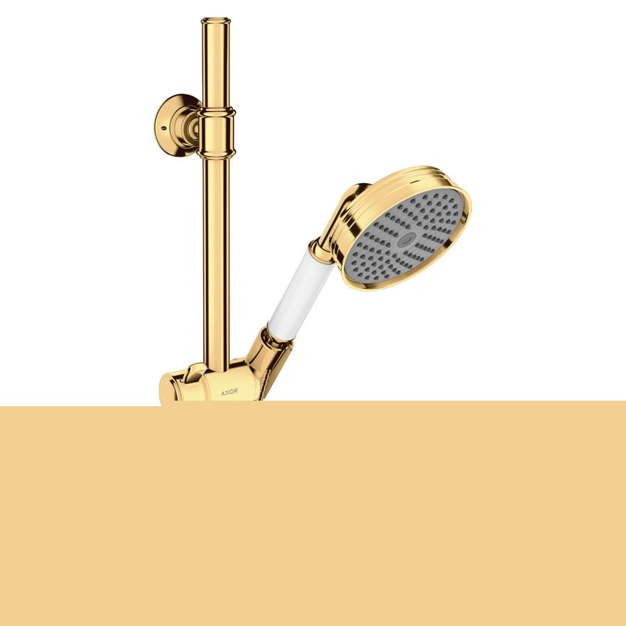 Garniture de douche MONTREUX
douche, glissière 90 cm
tuyau de douche 160 cm
groupe acoustique NT