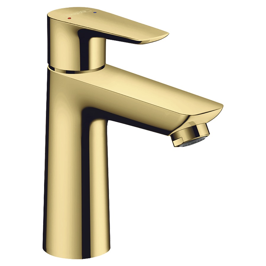 Mélangeur de lavabo TALIS E
S 112 mm, goulot fixe
débit 5 l/min, vidage
excentrique, groupe
acoustique I