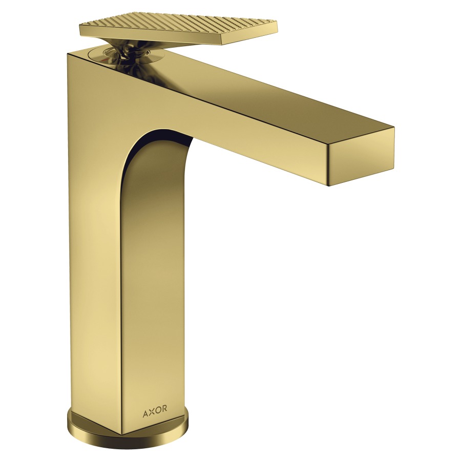 Mélangeur lavabo CITTERIO 160
S 143 mm, goulot fixe
avec poignée à levier
coupe rhombique, vidage non
verouillable, débit 4,7 l/min