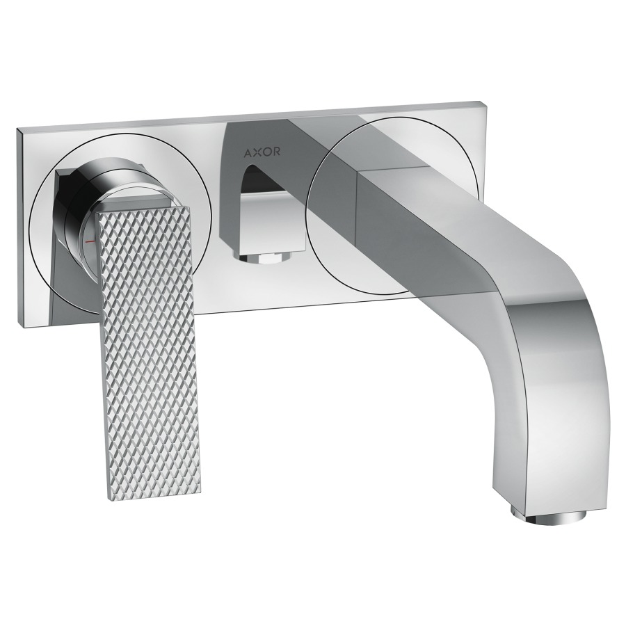 Mélangeur mural CITTERIO UP
saillie 220 mm, goulot fixe
avec poignée à levier, coupe rhombique
plaque de recouvrement
avec garniture d’écoulement non verrouillable
débit 5 (L/min), EcoSmart
sans corps à encastrer 757 055
groupe acoustique&nbsp;I, Classe d’énergie A