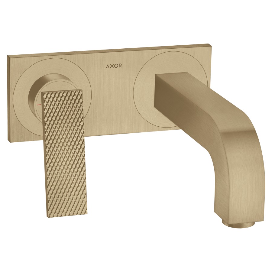 Mélangeur mural CITTERIO UP
saillie 220 mm, goulot fixe
avec poignée à levier, coupe rhombique
plaque de recouvrement
avec garniture d’écoulement non verrouillable
débit 5 (L/min), EcoSmart
sans corps à encastrer 757 055
groupe acoustique&nbsp;I, Classe d’énergie A