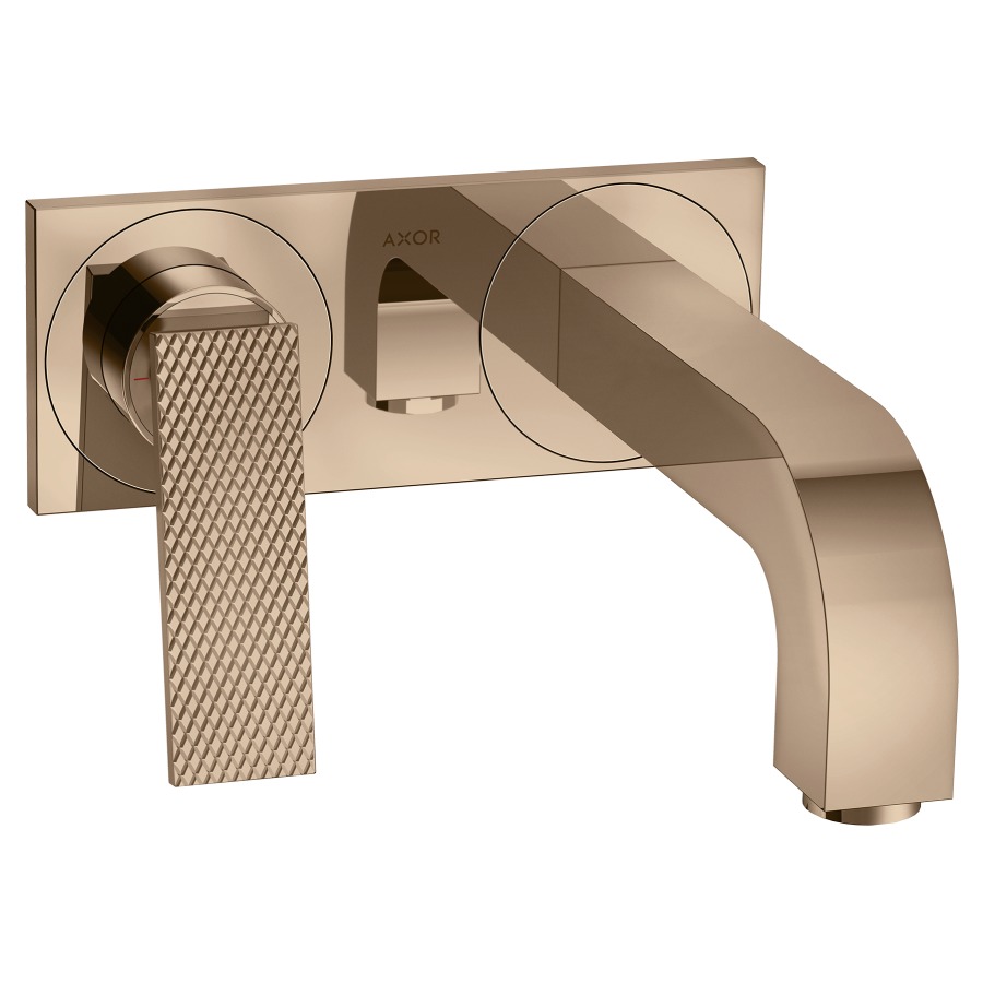 Mélangeur mural CITTERIO UP
saillie 220 mm, goulot fixe
avec poignée à levier, coupe rhombique
plaque de recouvrement
avec garniture d’écoulement non verrouillable
débit 5 (L/min), EcoSmart
sans corps à encastrer 757 055
groupe acoustique&nbsp;I, Classe d’énergie A