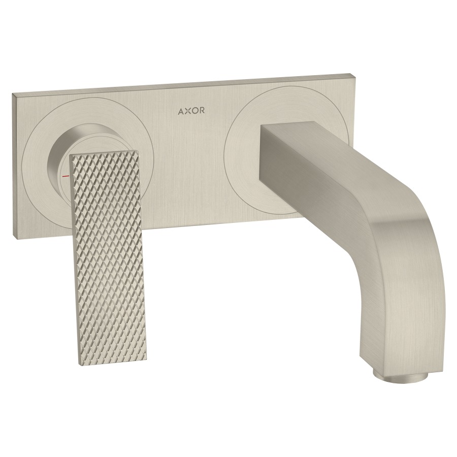 Mélangeur mural CITTERIO UP
saillie 220 mm, goulot fixe
avec poignée à levier, coupe rhombique
plaque de recouvrement
avec garniture d’écoulement non verrouillable
débit 5 (L/min), EcoSmart
sans corps à encastrer 757 055
groupe acoustique&nbsp;I, Classe d’énergie A