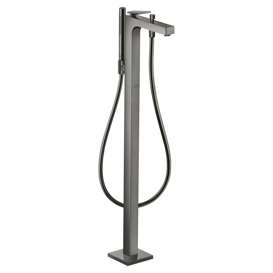 Mélangeur de bain CITTERIO
S 200 mm, goulot fixe
avec poignée à levier, coupe
rhombique, H jusqu'à aérateur
832-912 mm, avec colonne pour
montage à pose libre, douche à
main, tuyau de douche, support
de douche, sans corps à
encastrer 758 415