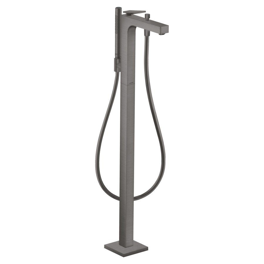 Mélangeur de bain CITTERIO
S 200 mm, goulot fixe
avec poignée à levier, coupe
rhombique, H jusqu'à aérateur
832-912 mm, avec colonne pour
montage à pose libre, douche à
main, tuyau de douche, support
de douche, sans corps à
encastrer 758 415