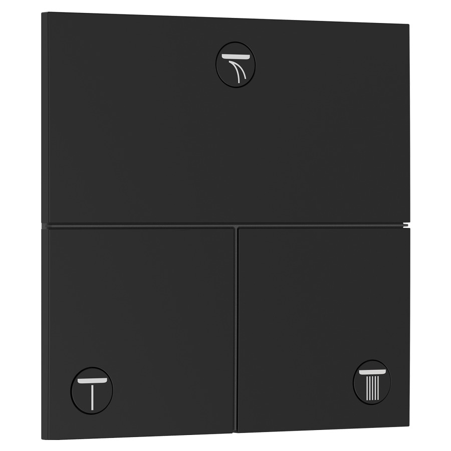 Robinet UP SHOWERSELECT
COMFORT E
set de montage final
15,5 x 15,5 cm, pour commander
3 fonctions, robinet
Start/Stop, bouton Select
débit 32 l/min, sans corps à
encastrer 757 049