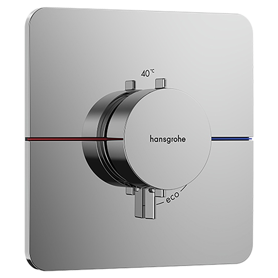 Thermostat SHOWERSELECT
COMFORT Q UP
set de montage final
15,5 x 15,5 cm, pour commander
1 fonction, débit 28,8 l/min
sans corps à encastrer 757 049