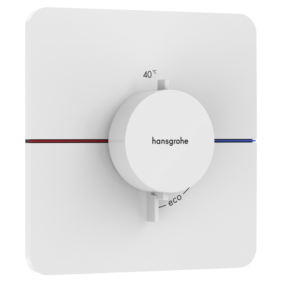 Thermostat SHOWERSELECT
COMFORT Q UP
set de montage final
15,5 x 15,5 cm, pour commander
1 fonction, débit 28,8 l/min
sans corps à encastrer 757 049