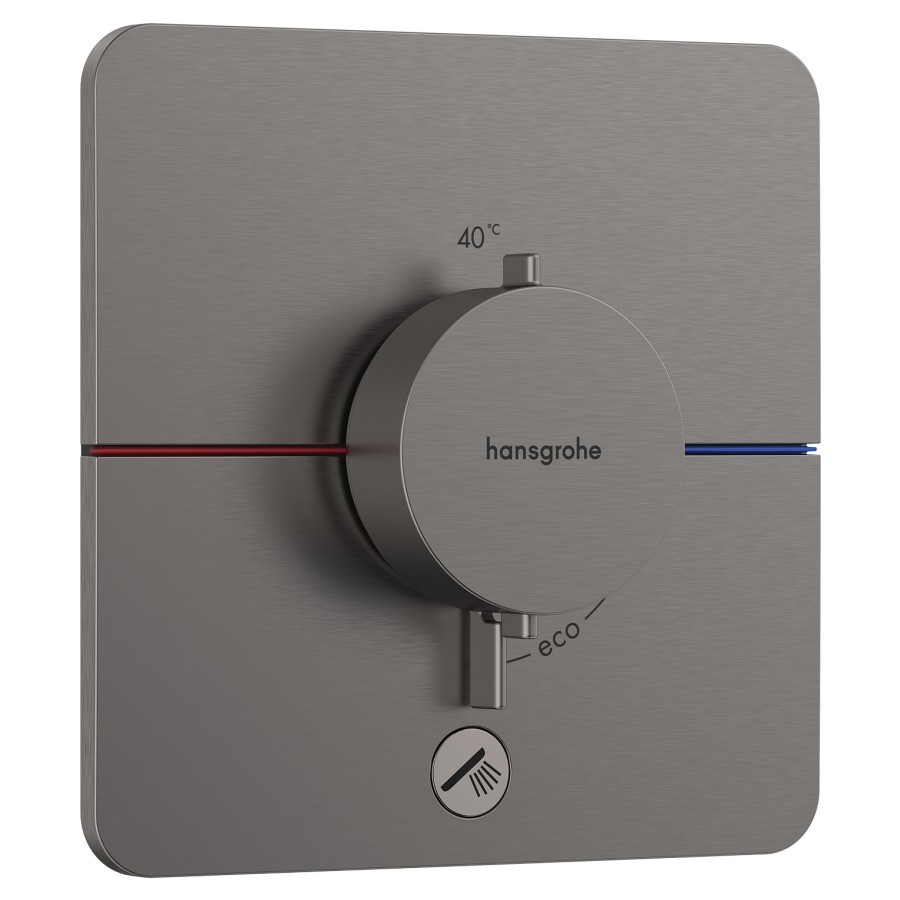 Thermostat SHOWERSELECT
COMFORT Q UP
set de montage final
15,5 x 15,5 cm, pour commander
1 fonction et une sortie
supplémentaire, robinet
Start/Stop, bouton Select
débit 32,8 l/min, sans corps à
encastrer 757 049