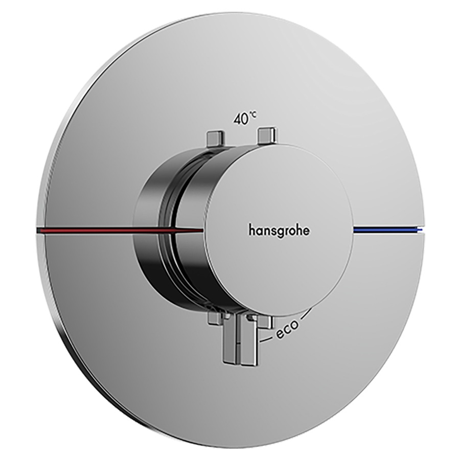 Thermostat SHOWERSELECT
COMFORT S UP
set de montage final
D 15,5 cm, pour commander
1 fonction, débit 28,8 l/min
sans corps à encastrer 757 049