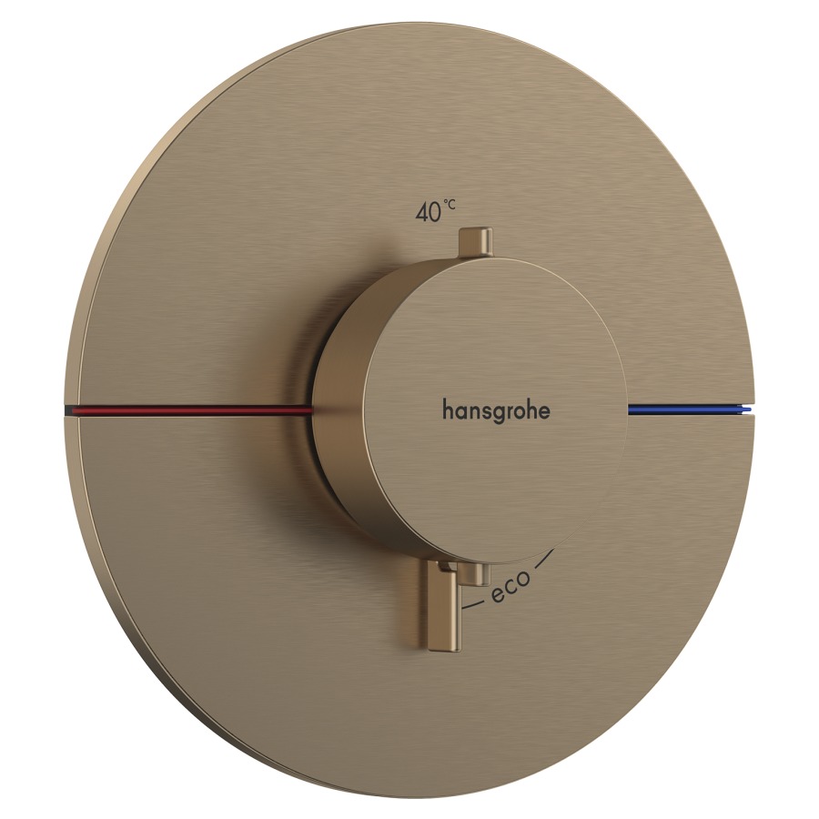 Thermostat SHOWERSELECT
COMFORT S UP
set de montage final
D 15,5 cm, pour commander
1 fonction, débit 28,8 l/min
sans corps à encastrer 757 049