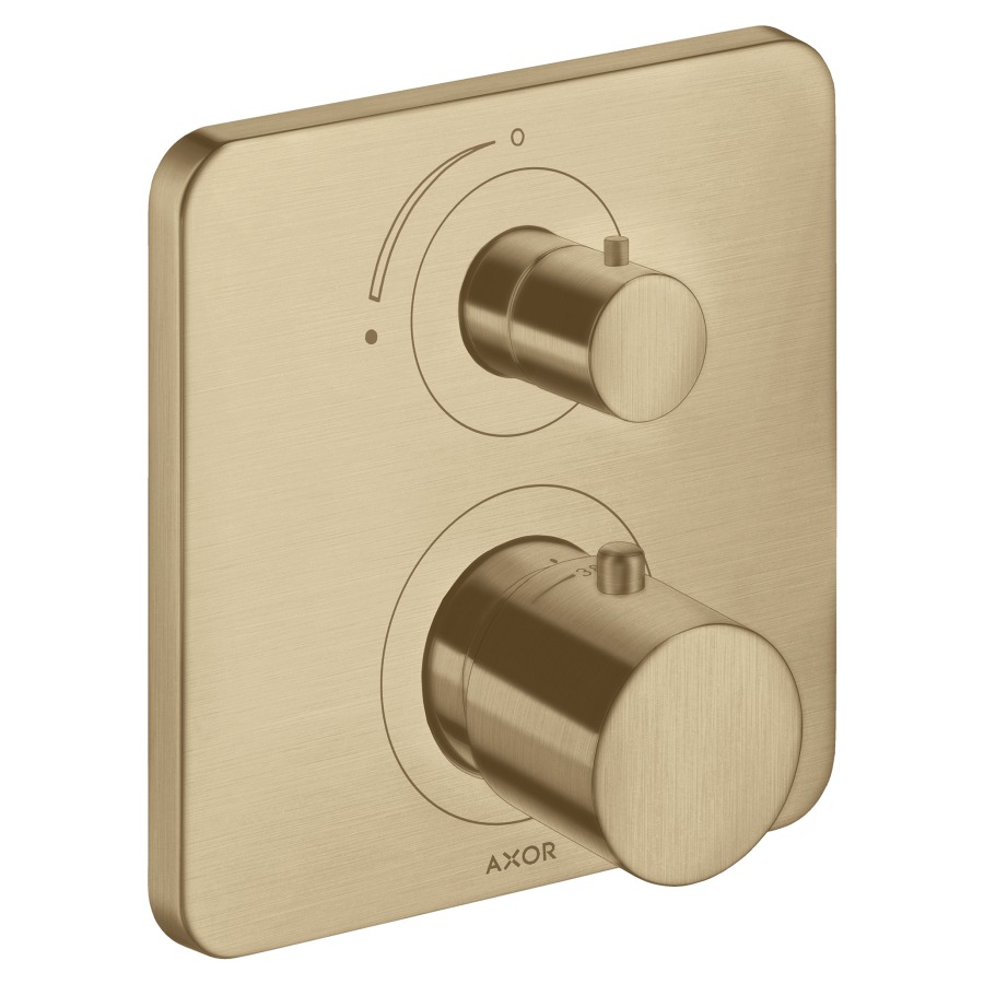 Thermostat CITTERIO M
set de montage final
avec robinet d'arrêt, poignée
à levier, sans corps à
encastrer 757 011, débit
26 l/min, groupe acoustique I