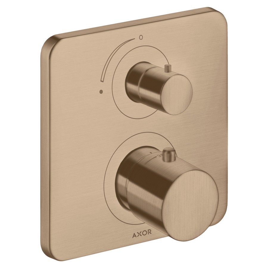 Thermostat CITTERIO M
set de montage final
avec robinet d'arrêt, poignée
à levier, sans corps à
encastrer 757 011, débit
26 l/min, groupe acoustique I