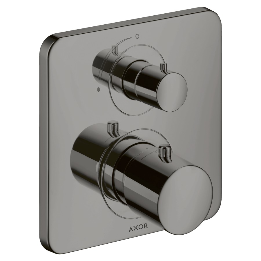 Thermostat CITTERIO M
set de montage final
avec robinet d'arrêt, poignée
à levier, sans corps à
encastrer 757 011, débit
26 l/min, groupe acoustique I