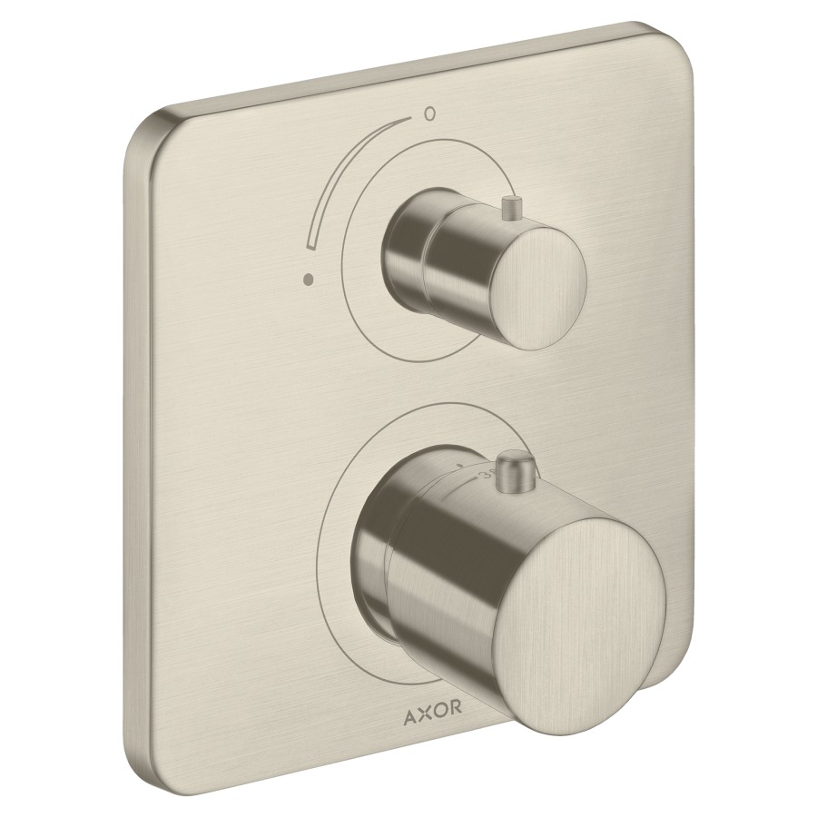 Thermostat CITTERIO M
set de montage final
avec robinet d'arrêt, poignée
à levier, sans corps à
encastrer 757 011, débit
26 l/min, groupe acoustique I