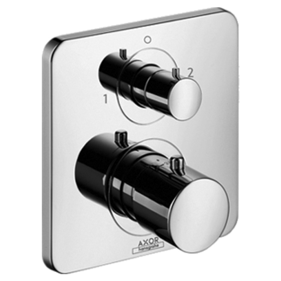 Thermostat CITTERIO M
set de montage final
avec robinet d'arrêt et
inverseur, poignée à levier
sans corps à encastrer 757 011
débit 26 l/min
groupe acoustique I