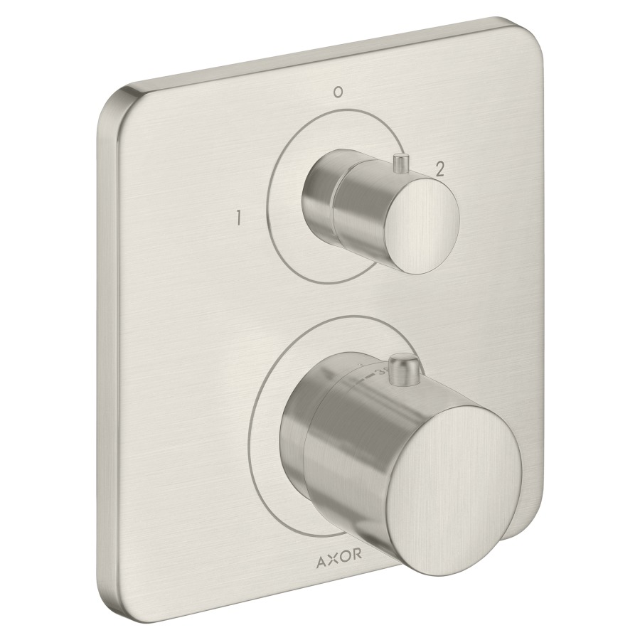 Thermostat CITTERIO M
set de montage final
avec robinet d'arrêt et
inverseur, poignée à levier
sans corps à encastrer 757 011
débit 26 l/min
groupe acoustique I