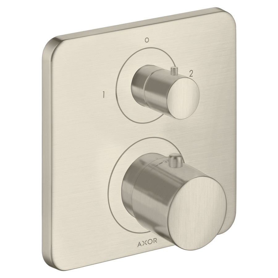 Thermostat CITTERIO M
set de montage final
avec robinet d'arrêt et
inverseur, poignée à levier
sans corps à encastrer 757 011
débit 26 l/min
groupe acoustique I