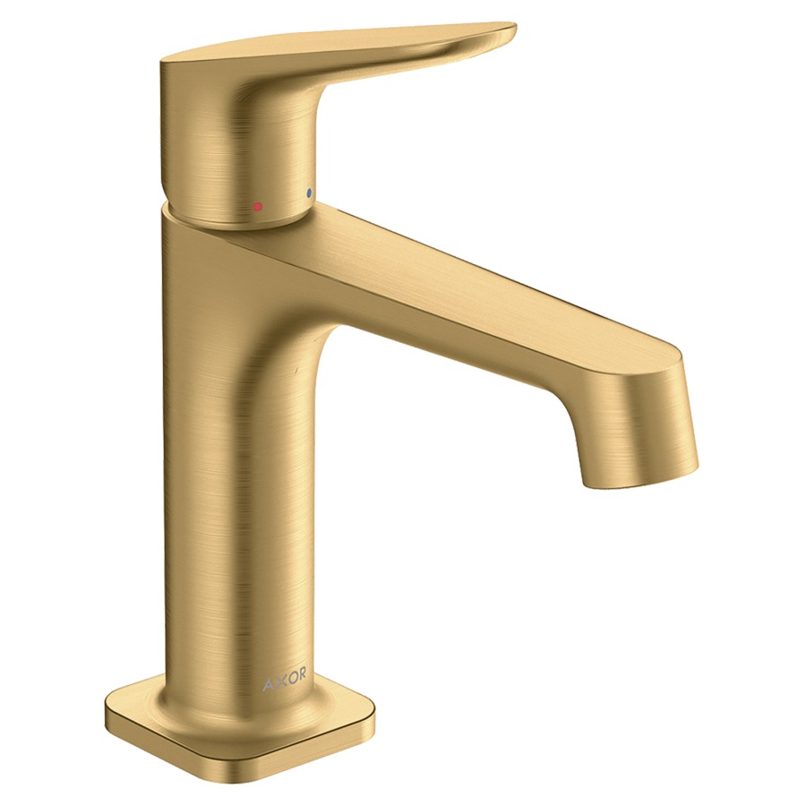 Mélangeur de lavabo CITTERIO M
S 128 mm, goulot fixe
poignée à levier
avec vidage à plaque toujours
ouverte, débit 5 l/min
groupe acoustique I