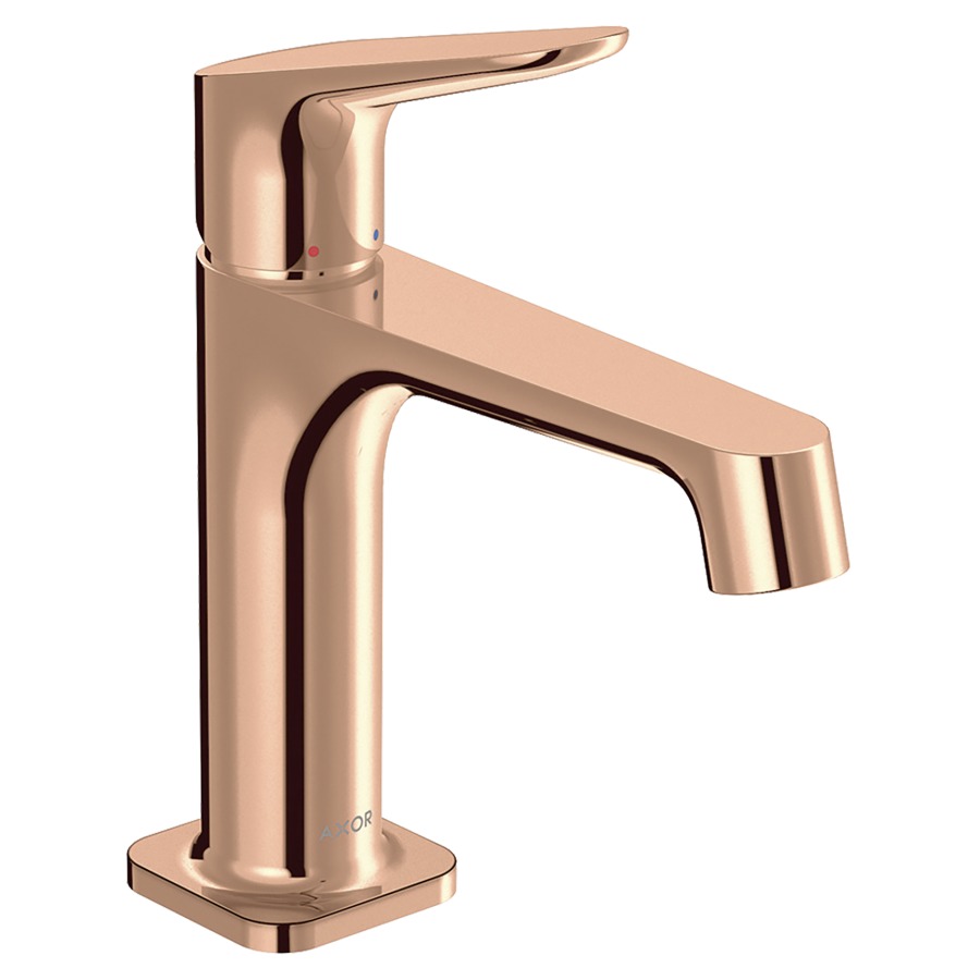 Mélangeur de lavabo CITTERIO M
S 128 mm, goulot fixe
poignée à levier
avec vidage à plaque toujours
ouverte, débit 5 l/min
groupe acoustique I