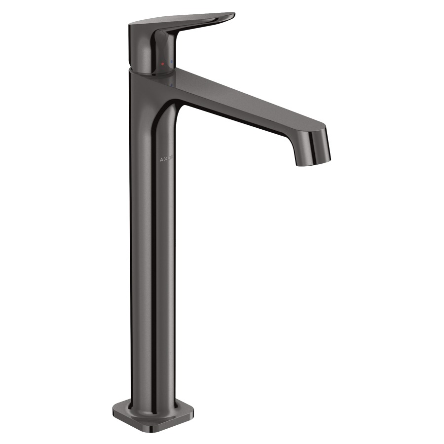 Mélangeur de lavabo CITTERIO M
S 170 mm, goulot fixe
haute coulonne
H jusqu'é aérateur 250 mm
H levier ouvert 361 mm
poignée à levier, avec vidage
à plaque toujours ouverte
débit 5 l/min
groupe acoustique I