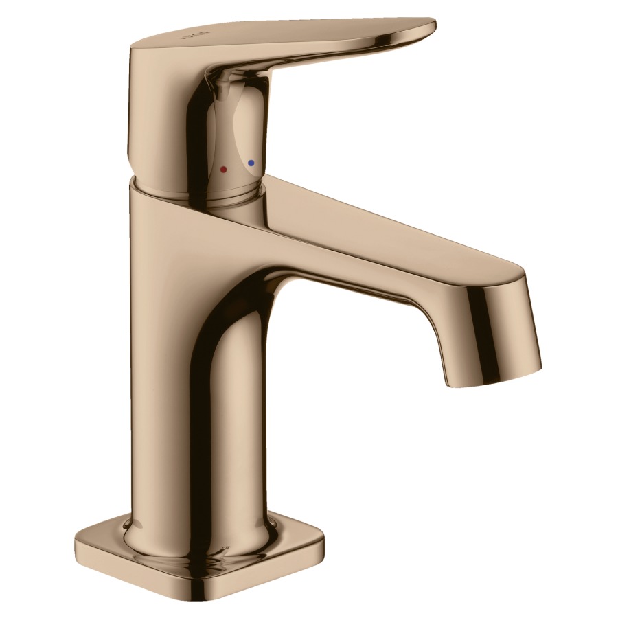 Mélangeur de lavabo CITTERIO M
S 104 mm, goulot fixe
poignée à levier
vidage excentrique, débit
5 l/min, groupe acoustique I