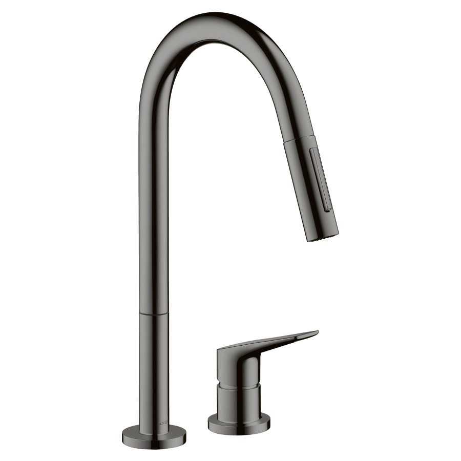 Mél. d'évier 2 trous CITTERIO
M, S 221 mm, goulot orientable
110°/150°, douche extensible
réglable, aérateur Quick Clean
débit 13 l/min
position de poignée variable
groupe acoustique I