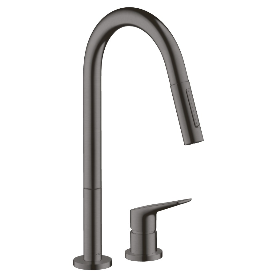 Mél. d'évier 2 trous CITTERIO
M, S 221 mm, goulot orientable
110°/150°, douche extensible
réglable, aérateur Quick Clean
débit 13 l/min
position de poignée variable
groupe acoustique I
