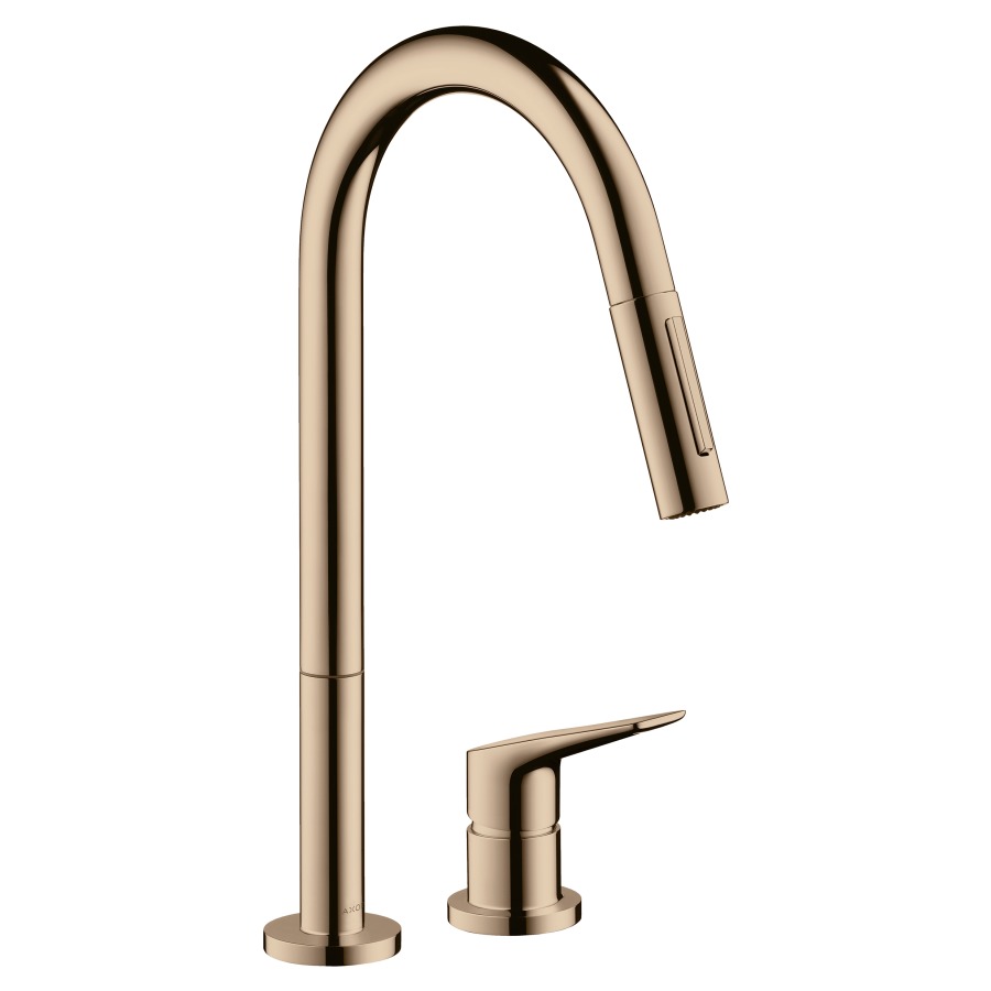 Mél. d'évier 2 trous CITTERIO
M, S 221 mm, goulot orientable
110°/150°, douche extensible
réglable, aérateur Quick Clean
débit 13 l/min
position de poignée variable
groupe acoustique I