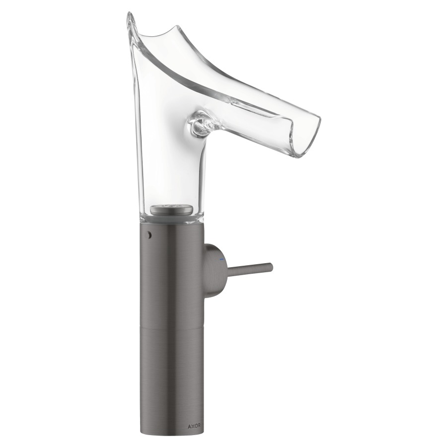 Mélangeur de lavabo STARCK V
pour bols lavage
S 125 mm, H 220 mm
goulot orientable, plage de
pivotement en réglable
120° ou 145°, commande à
gauche ou à droite
soupape d'écoulement
débit 4 l/min, tuyaux de
raccordement flexibles 3/8"
n'est pas recommandé pour le
secteur public ou demi-public
groupe acoustique NT