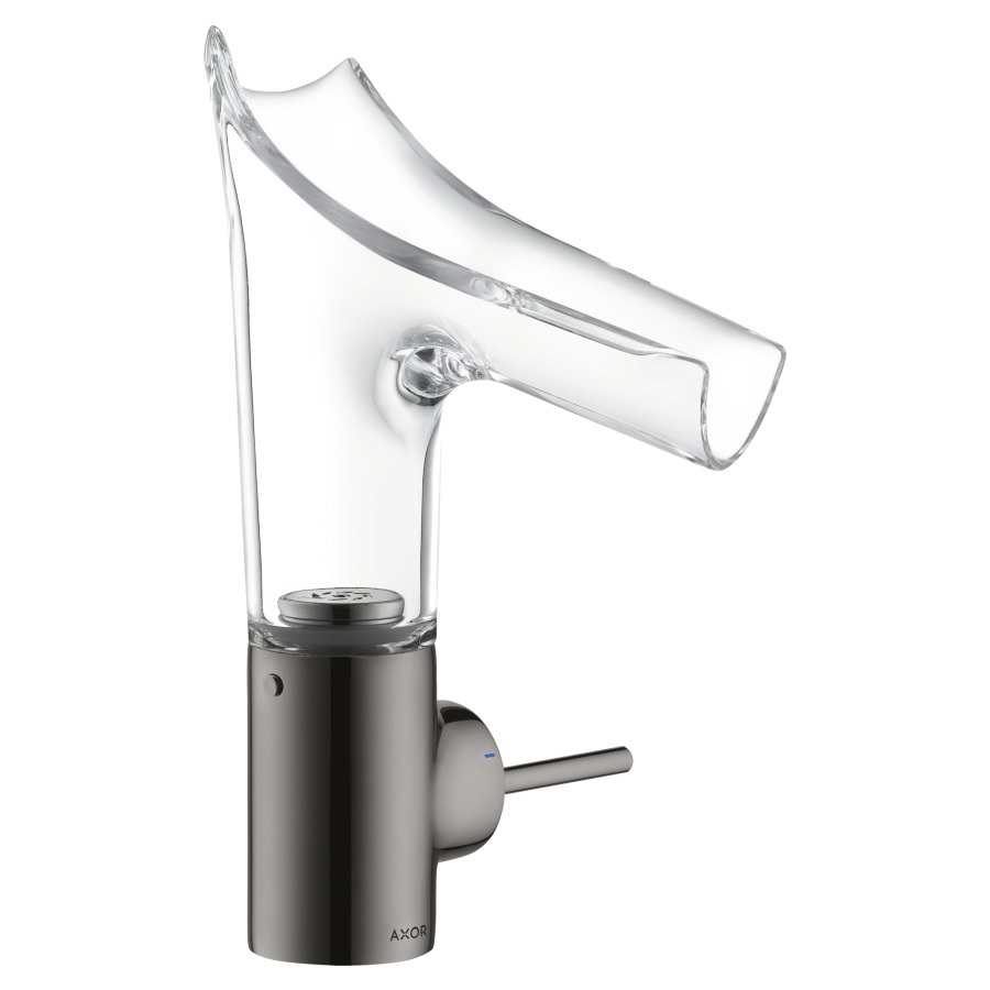Mélangeur de lavabo STARCK V
S 125 mm, H 141 mm
goulot orientable, plage de
pivotement en réglable
120° ou 145°, commande à
gauche ou à droite
soupape d'écoulement
débit 4 l/min, tuyaux de
raccordement flexibles 3/8"
n'est pas recommandé pour le
secteur public ou demi-public
groupe acoustique NT