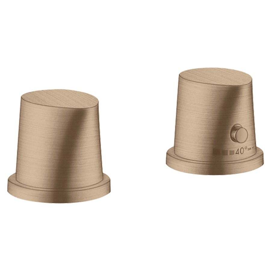 Set gorge de baignoire STARCK
ORGANIC thermostat, poignées
D 64 mm, pour montage
sur gorge de baignoire
sans corps à encastrer 757 016
groupe acoustique I