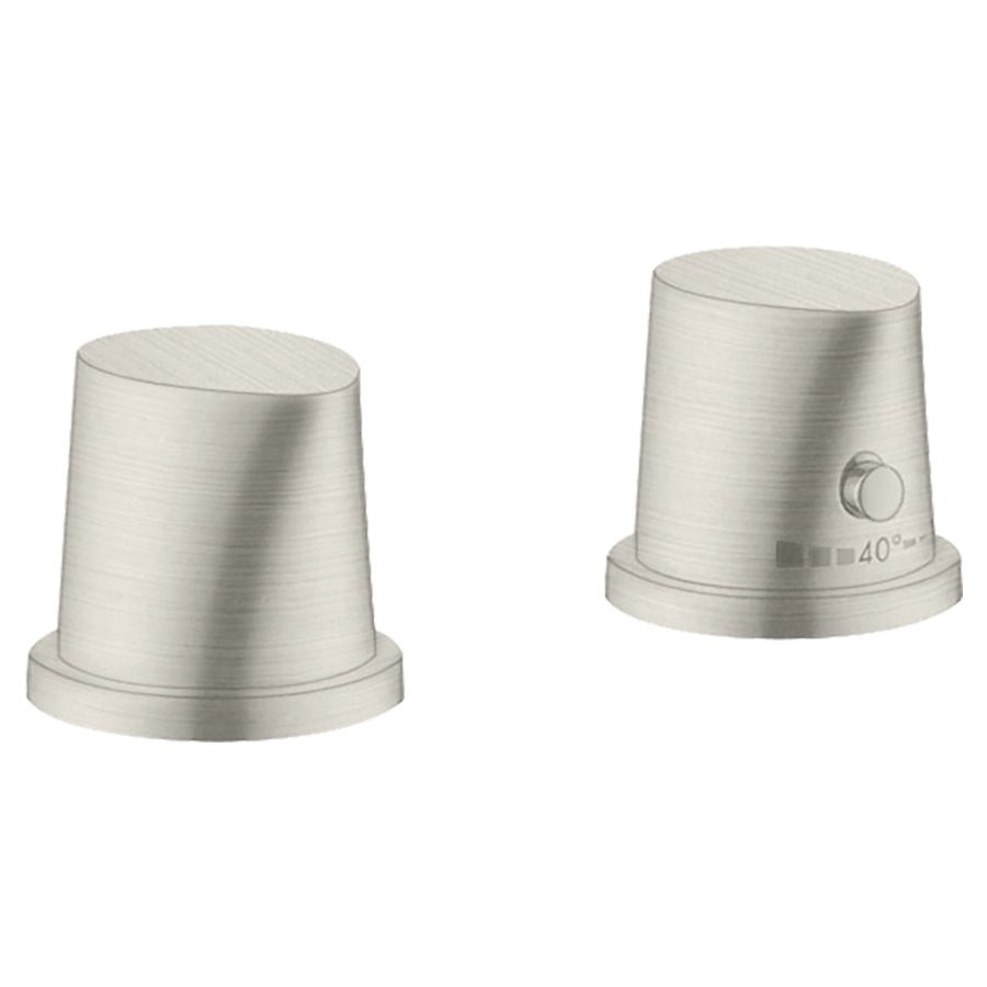 Set gorge de baignoire STARCK
ORGANIC thermostat, poignées
D 64 mm, pour montage
sur gorge de baignoire
sans corps à encastrer 757 016
groupe acoustique I