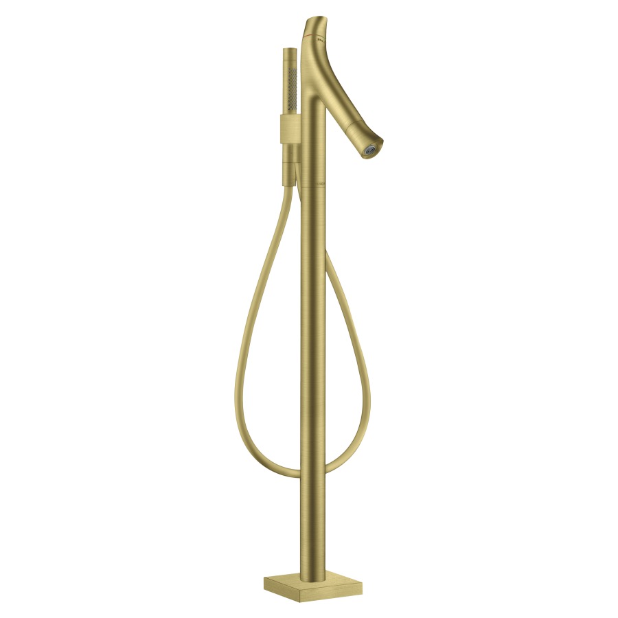 Mélangeur de bain STARCK
ORGANIC thermostat, S 175 mm
goulot fixe, H jusqu'à aéra-
teur 640-720 mm, avec colonne
pour montage à pose libre
robinet d'arrêt et inverseur
douche à main Starck
tuyau de douche 125 cm
débit 20 l/min, sans corps
à encastrer 758 415
groupe acoustique II