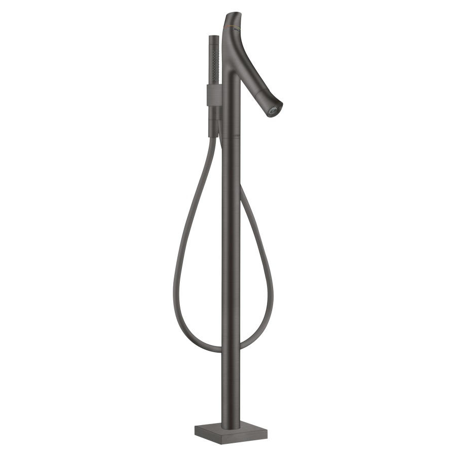 Mélangeur de bain STARCK
ORGANIC thermostat, S 175 mm
goulot fixe, H jusqu'à aéra-
teur 640-720 mm, avec colonne
pour montage à pose libre
robinet d'arrêt et inverseur
douche à main Starck
tuyau de douche 125 cm
débit 20 l/min, sans corps
à encastrer 758 415
groupe acoustique II