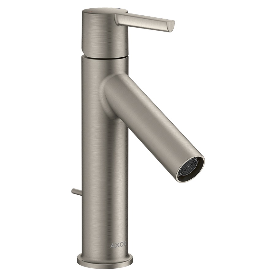 Mélangeur de lavabo STARCK
S 103 mm goulot fixe
vidage excentrique, débit
5 l/min, groupe acoustique I