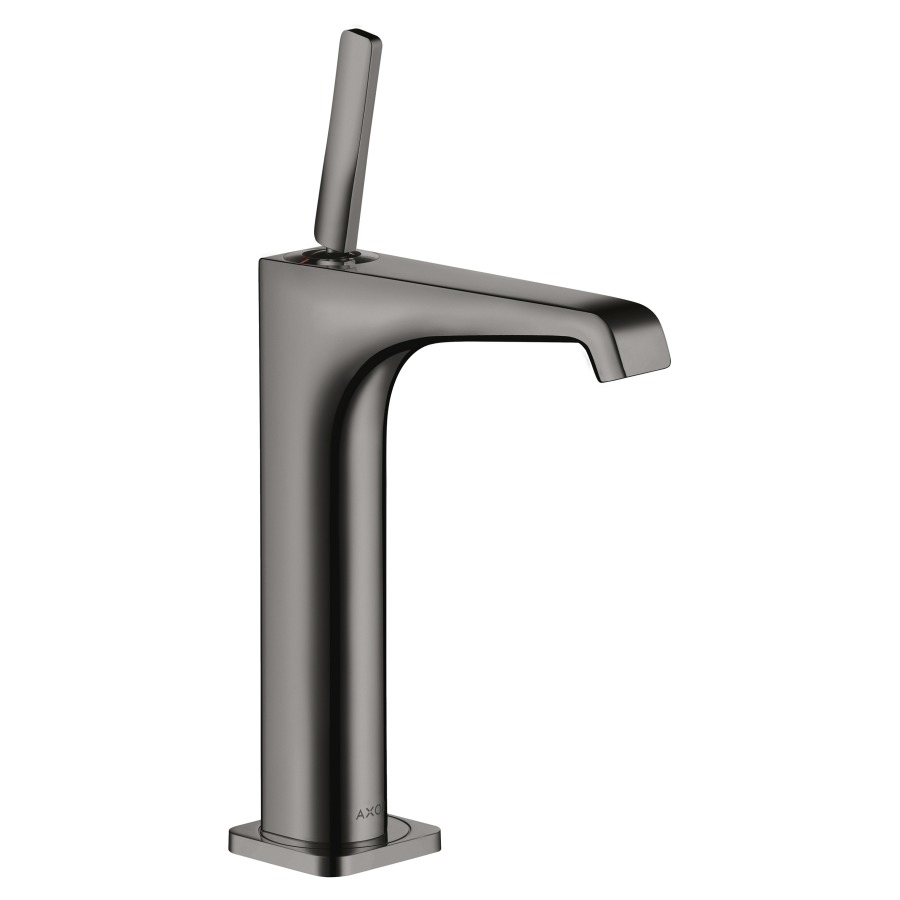 Mélangeur de lavabo CITTERIO E
S 143 mm, goulot fixe
haute colonne
H jusqu'à aérateur 189 mm
H levier ouvert 299 mm
poignée à levier, avec vidage
à plaque toujours ouverte
débit 5 l/min
groupe acoustique I