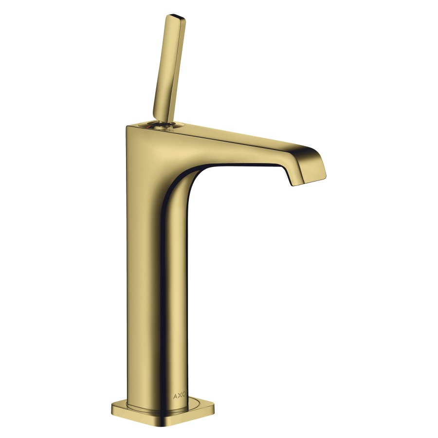 Mélangeur de lavabo CITTERIO E
S 143 mm, goulot fixe
haute colonne
H jusqu'à aérateur 189 mm
H levier ouvert 299 mm
poignée à levier, avec vidage
à plaque toujours ouverte
débit 5 l/min
groupe acoustique I