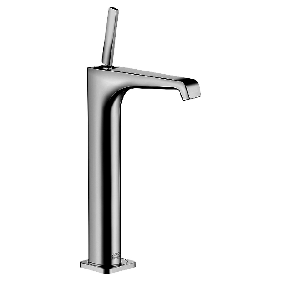 Mélangeur de lavabo CITTERIO E
S 163 mm, goulot fixe
haute colonne
H jusqu'à aérateur 252 mm
H levier ouvert 362 mm
poignée à levier, avec vidage
à plaque toujours ouverte
débit 5 l/min
groupe acoustique I