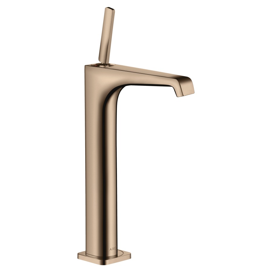 Mélangeur de lavabo CITTERIO E
S 163 mm, goulot fixe
haute colonne
H jusqu'à aérateur 252 mm
H levier ouvert 362 mm
poignée à levier, avec vidage
à plaque toujours ouverte
débit 5 l/min
groupe acoustique I
