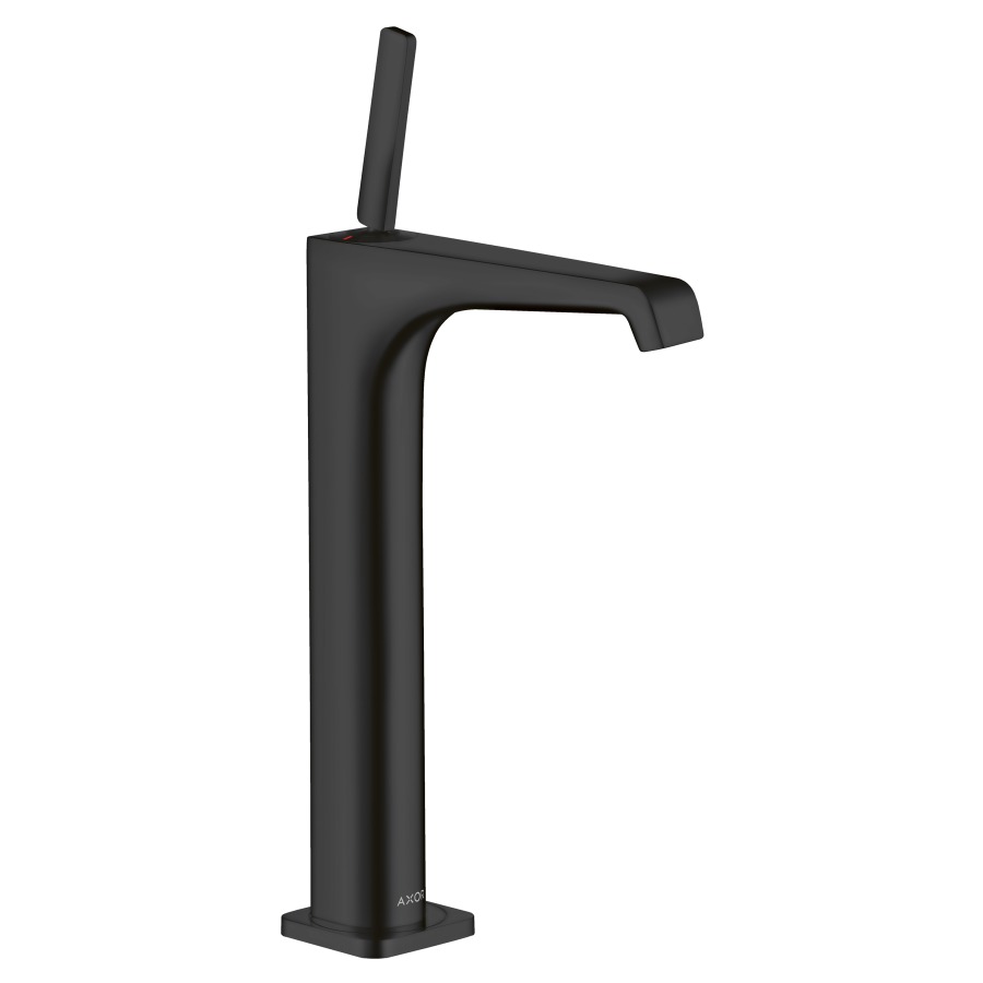 Mélangeur de lavabo CITTERIO E
S 163 mm, goulot fixe
haute colonne
H jusqu'à aérateur 252 mm
H levier ouvert 362 mm
poignée à levier, avec vidage
à plaque toujours ouverte
débit 5 l/min
groupe acoustique I