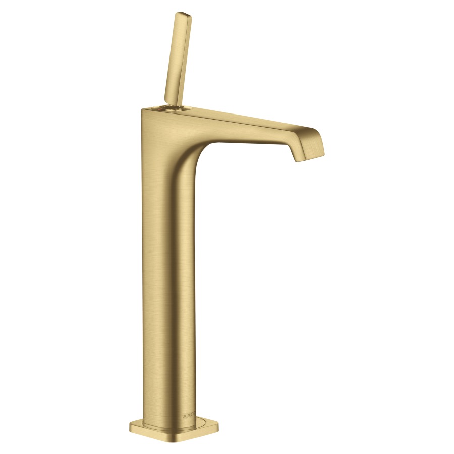 Mélangeur de lavabo CITTERIO E
S 163 mm, goulot fixe
haute colonne
H jusqu'à aérateur 252 mm
H levier ouvert 362 mm
poignée à levier, avec vidage
à plaque toujours ouverte
débit 5 l/min
groupe acoustique I