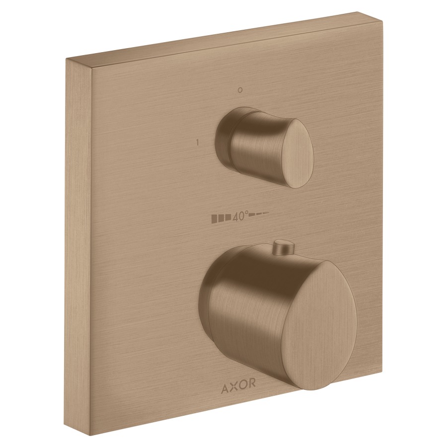Thermostat STARCK ORGANIC UP
set de montage final
17 x 17 cm, avec robinet
d'arrêt, sans corps à
encastrer 751 011, débit
26 l/min, groupe acoustique I